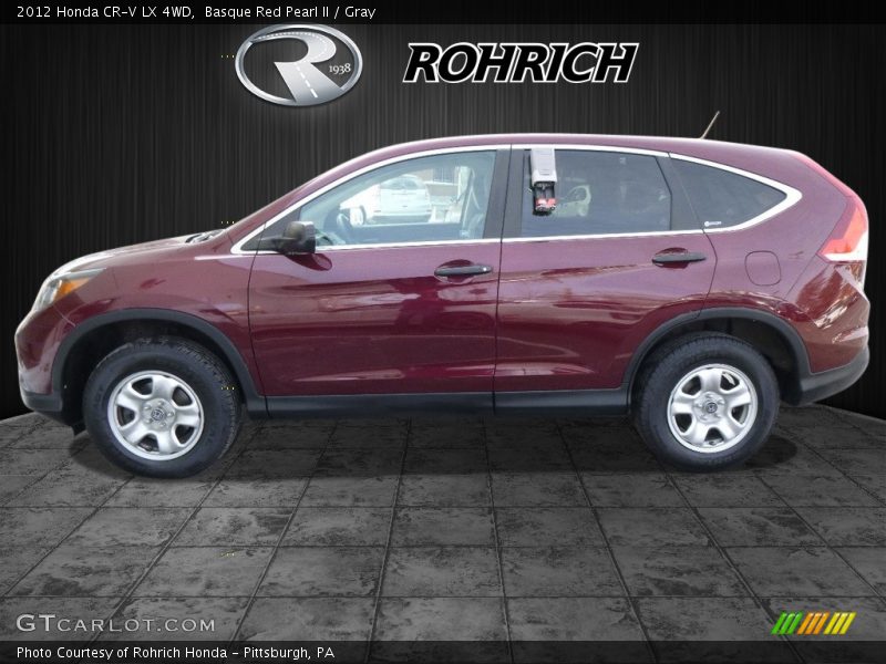 Basque Red Pearl II / Gray 2012 Honda CR-V LX 4WD