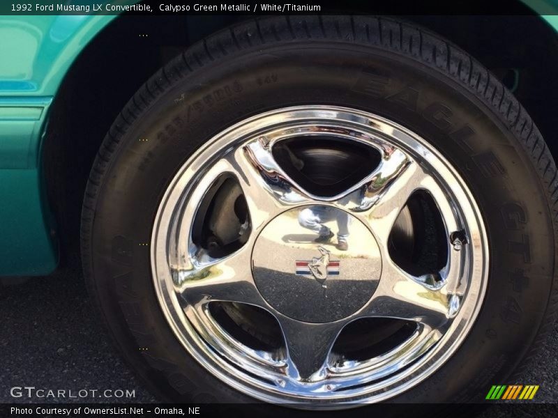 Calypso Green Metallic / White/Titanium 1992 Ford Mustang LX Convertible