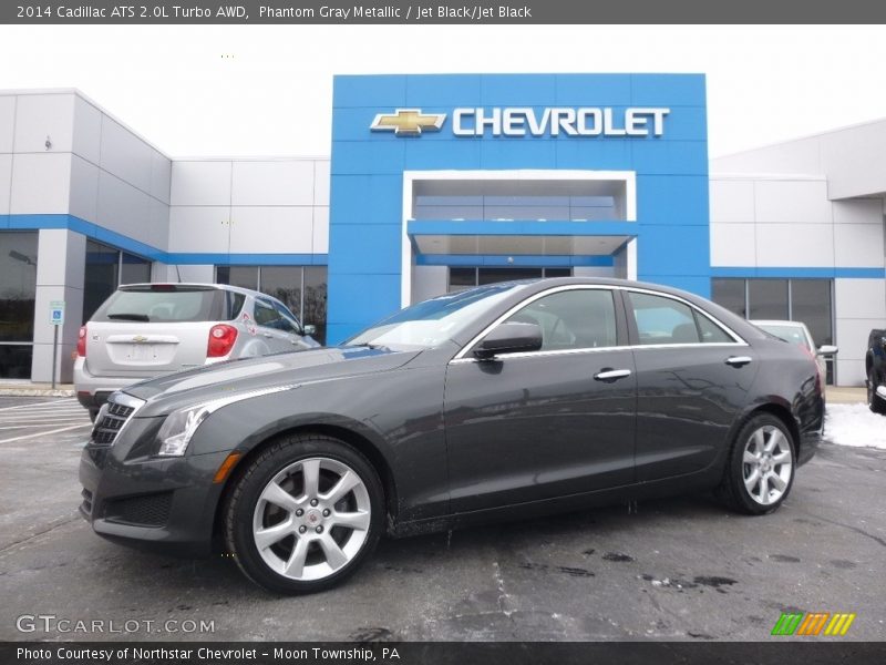 Phantom Gray Metallic / Jet Black/Jet Black 2014 Cadillac ATS 2.0L Turbo AWD