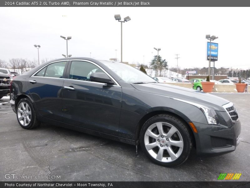 Phantom Gray Metallic / Jet Black/Jet Black 2014 Cadillac ATS 2.0L Turbo AWD