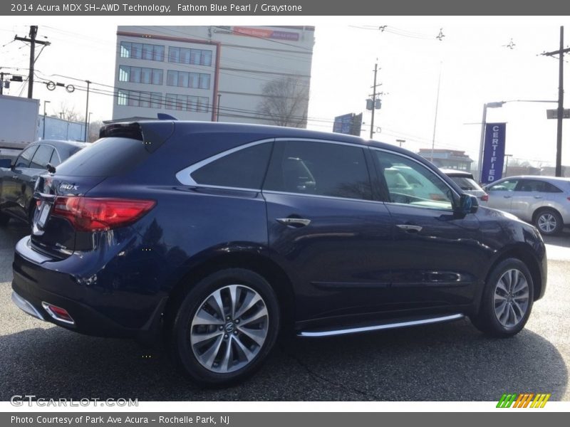 Fathom Blue Pearl / Graystone 2014 Acura MDX SH-AWD Technology