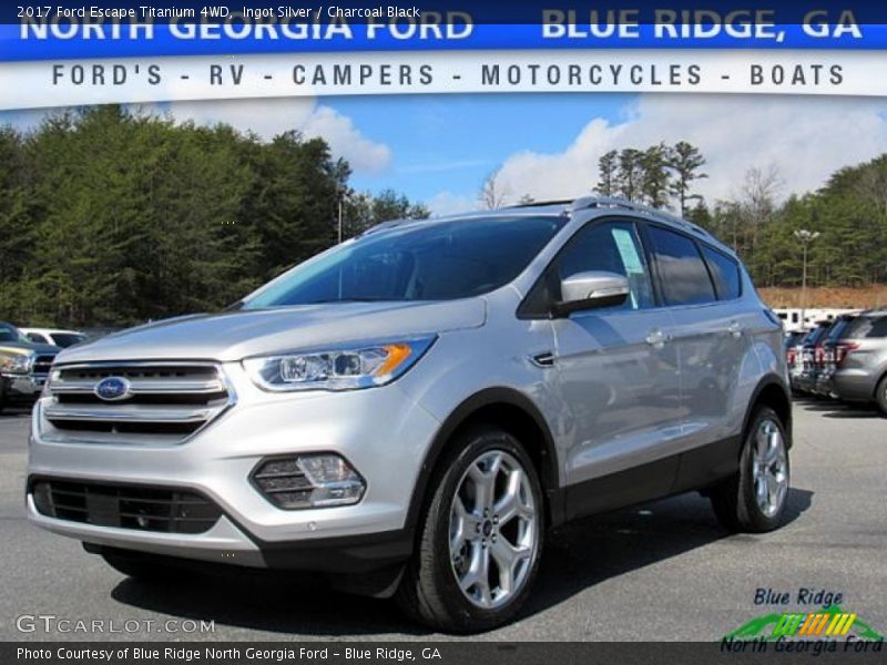 Ingot Silver / Charcoal Black 2017 Ford Escape Titanium 4WD