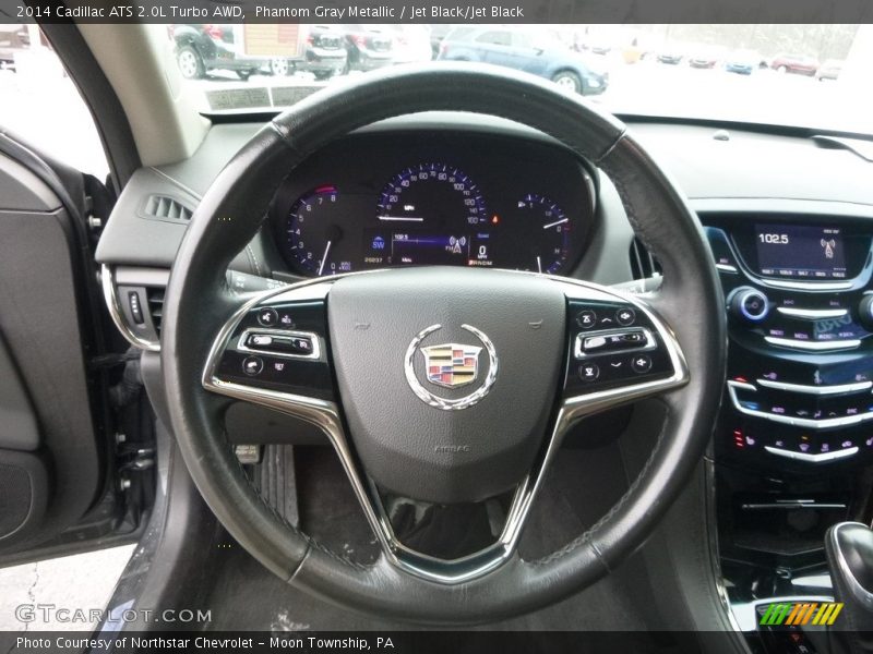 Phantom Gray Metallic / Jet Black/Jet Black 2014 Cadillac ATS 2.0L Turbo AWD