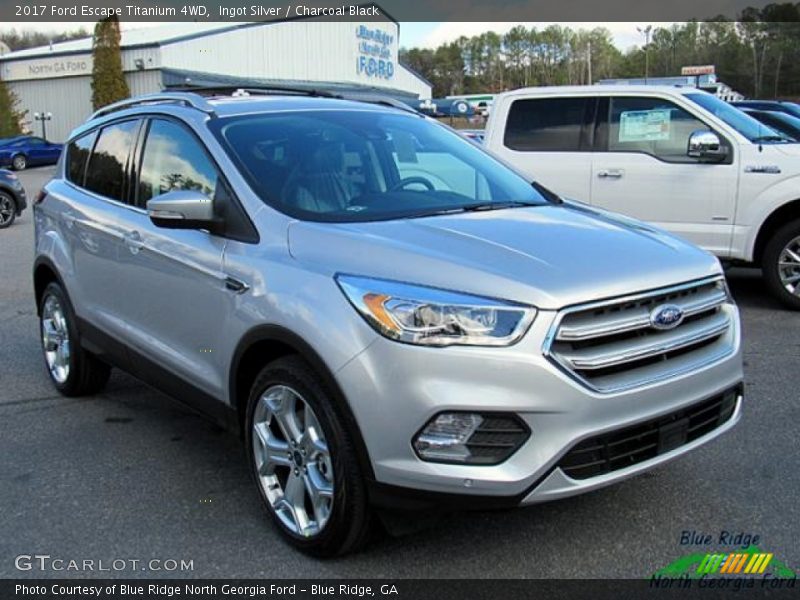 Ingot Silver / Charcoal Black 2017 Ford Escape Titanium 4WD