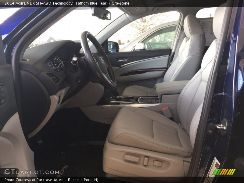 Fathom Blue Pearl / Graystone 2014 Acura MDX SH-AWD Technology