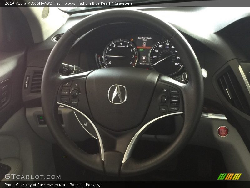 Fathom Blue Pearl / Graystone 2014 Acura MDX SH-AWD Technology
