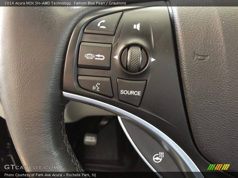 Fathom Blue Pearl / Graystone 2014 Acura MDX SH-AWD Technology