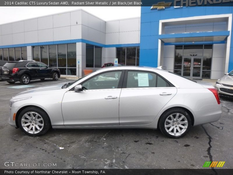 Radiant Silver Metallic / Jet Black/Jet Black 2014 Cadillac CTS Luxury Sedan AWD