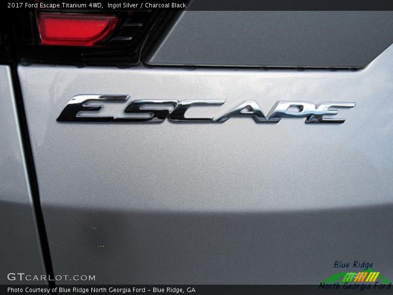 Ingot Silver / Charcoal Black 2017 Ford Escape Titanium 4WD