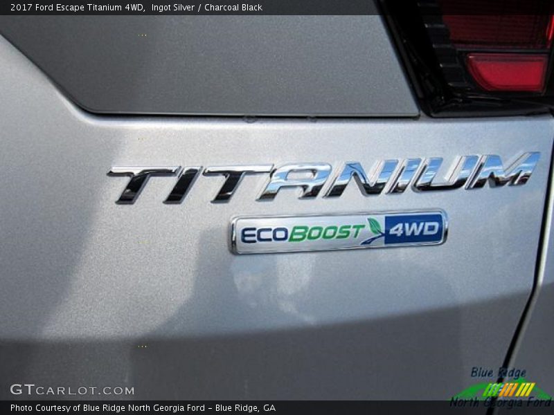 Ingot Silver / Charcoal Black 2017 Ford Escape Titanium 4WD