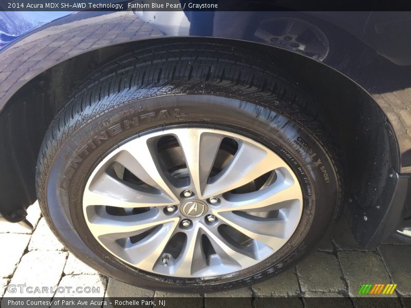 Fathom Blue Pearl / Graystone 2014 Acura MDX SH-AWD Technology
