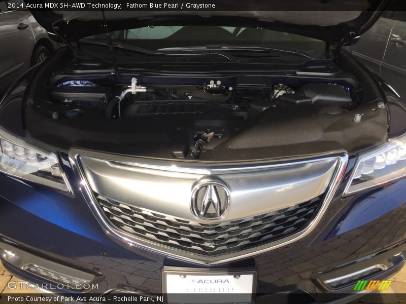 Fathom Blue Pearl / Graystone 2014 Acura MDX SH-AWD Technology