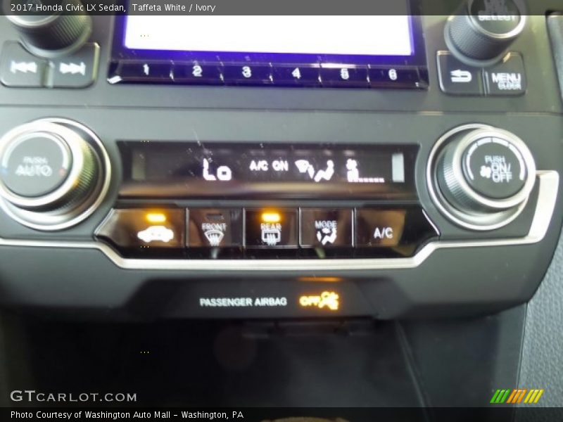 Taffeta White / Ivory 2017 Honda Civic LX Sedan