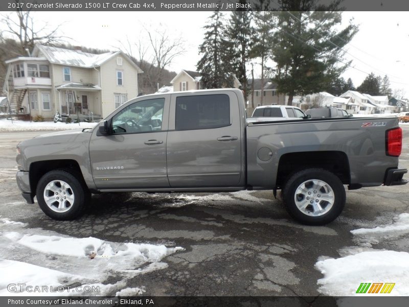 Pepperdust Metallic / Jet Black 2017 Chevrolet Silverado 1500 LT Crew Cab 4x4