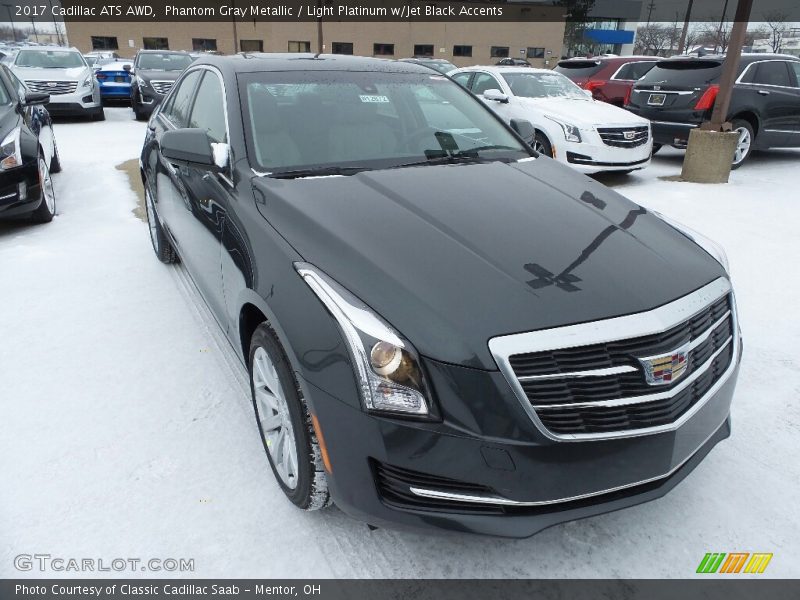 Phantom Gray Metallic / Light Platinum w/Jet Black Accents 2017 Cadillac ATS AWD