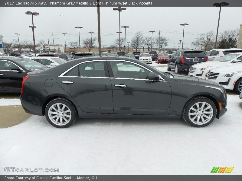 Phantom Gray Metallic / Light Platinum w/Jet Black Accents 2017 Cadillac ATS AWD