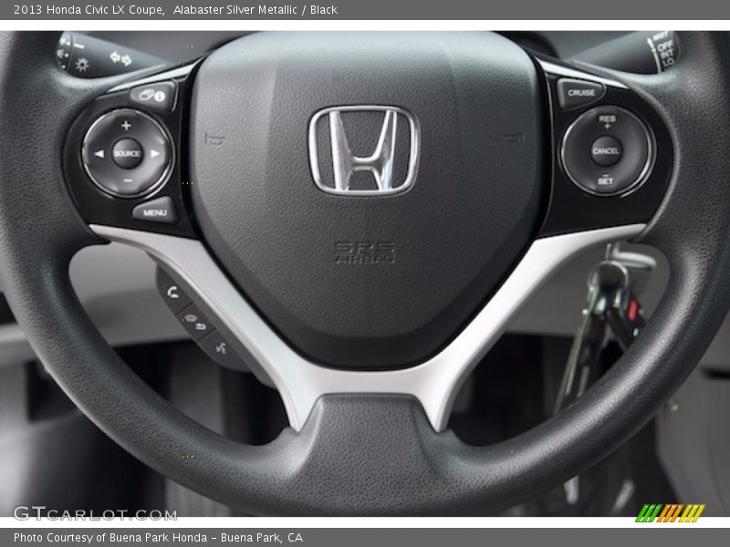 Alabaster Silver Metallic / Black 2013 Honda Civic LX Coupe