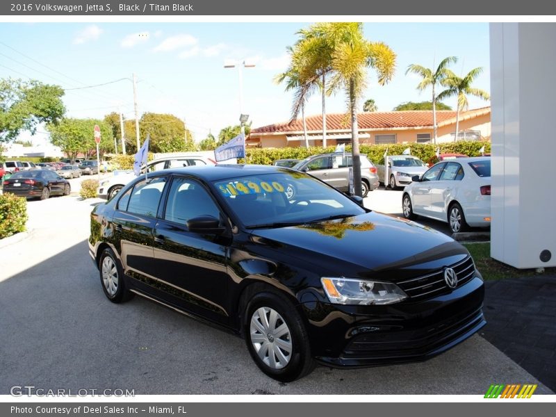 Black / Titan Black 2016 Volkswagen Jetta S