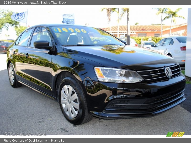 Black / Titan Black 2016 Volkswagen Jetta S