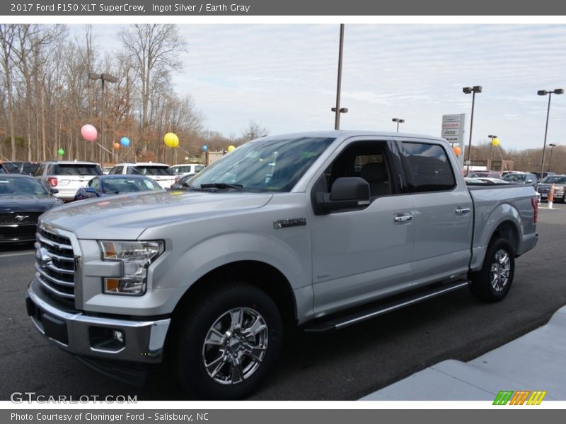 Ingot Silver / Earth Gray 2017 Ford F150 XLT SuperCrew