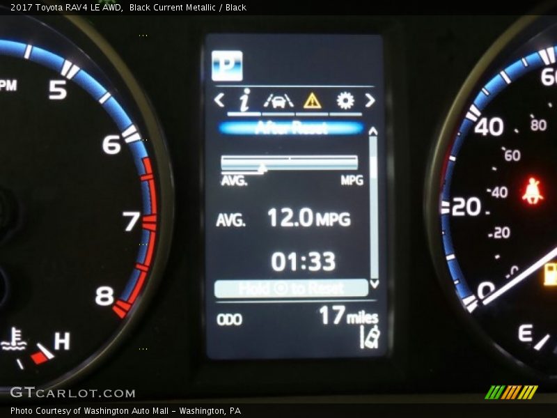 Black Current Metallic / Black 2017 Toyota RAV4 LE AWD