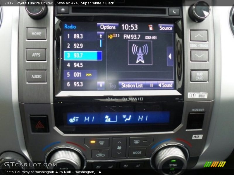 Super White / Black 2017 Toyota Tundra Limited CrewMax 4x4