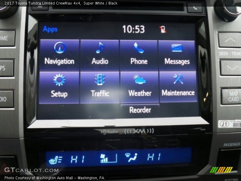 Super White / Black 2017 Toyota Tundra Limited CrewMax 4x4