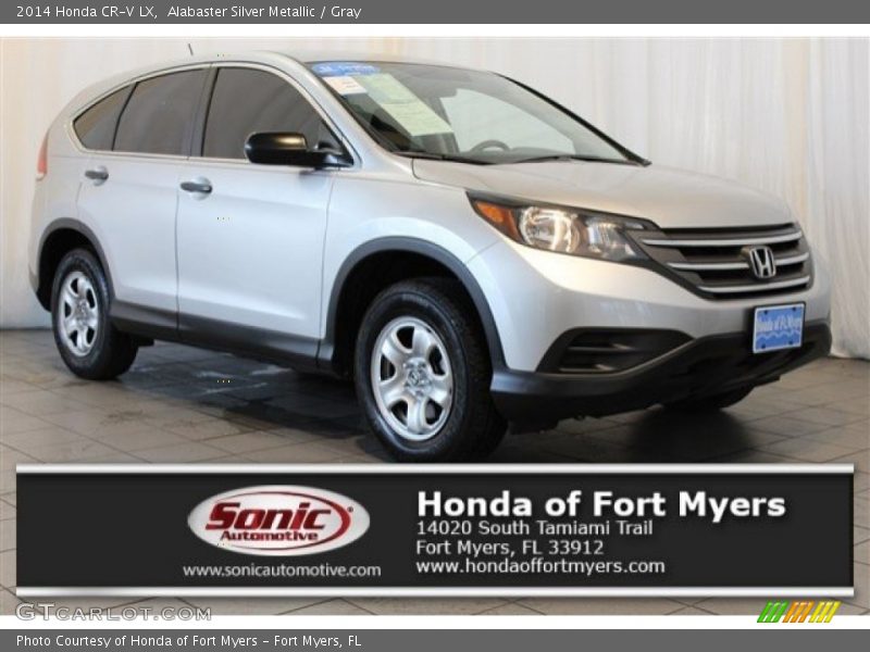 Alabaster Silver Metallic / Gray 2014 Honda CR-V LX