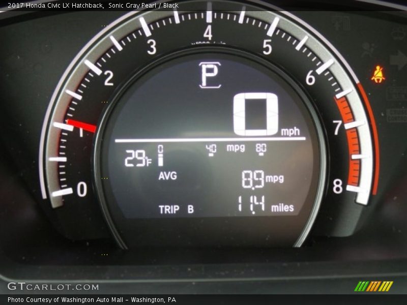 Sonic Gray Pearl / Black 2017 Honda Civic LX Hatchback