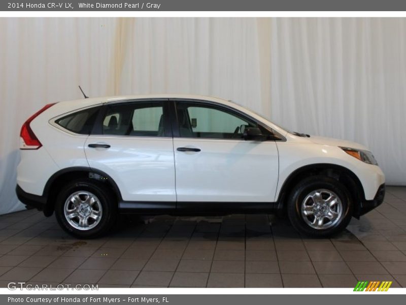 White Diamond Pearl / Gray 2014 Honda CR-V LX