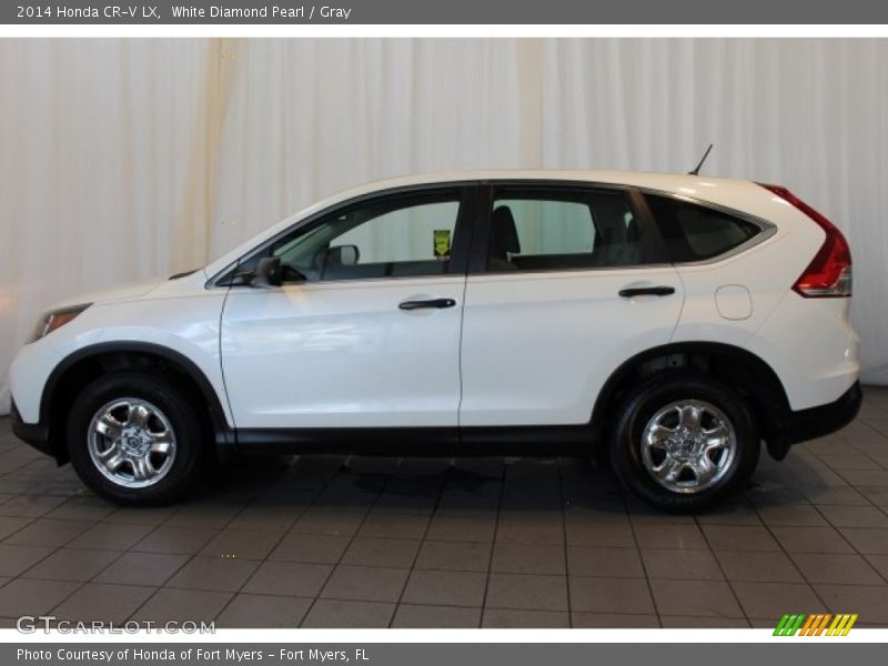 White Diamond Pearl / Gray 2014 Honda CR-V LX