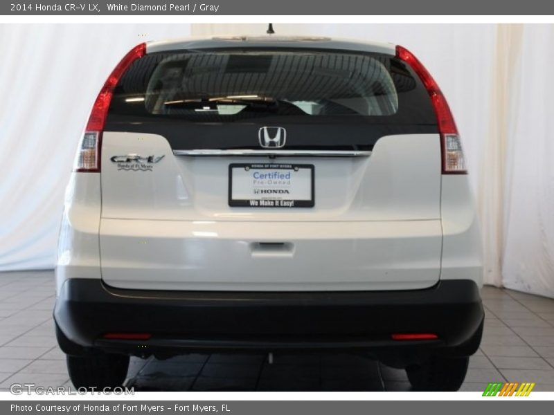 White Diamond Pearl / Gray 2014 Honda CR-V LX