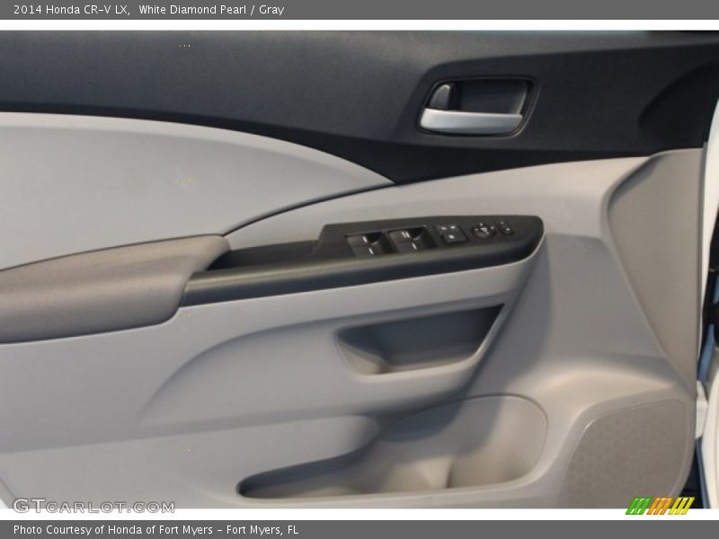White Diamond Pearl / Gray 2014 Honda CR-V LX