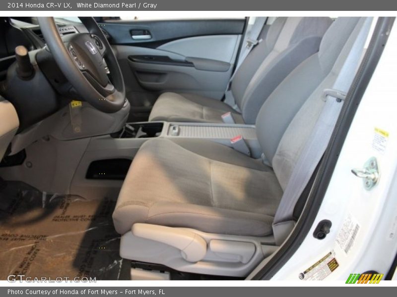White Diamond Pearl / Gray 2014 Honda CR-V LX