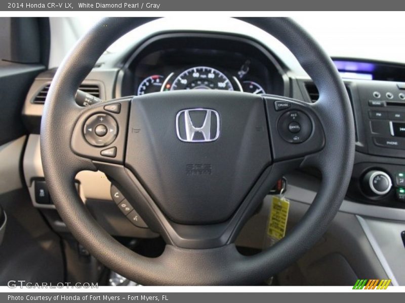 White Diamond Pearl / Gray 2014 Honda CR-V LX