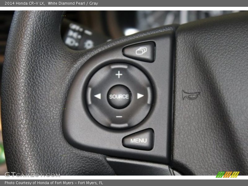White Diamond Pearl / Gray 2014 Honda CR-V LX