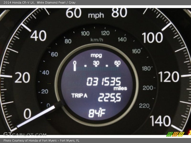 White Diamond Pearl / Gray 2014 Honda CR-V LX
