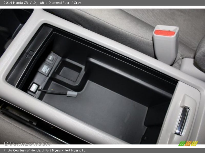 White Diamond Pearl / Gray 2014 Honda CR-V LX
