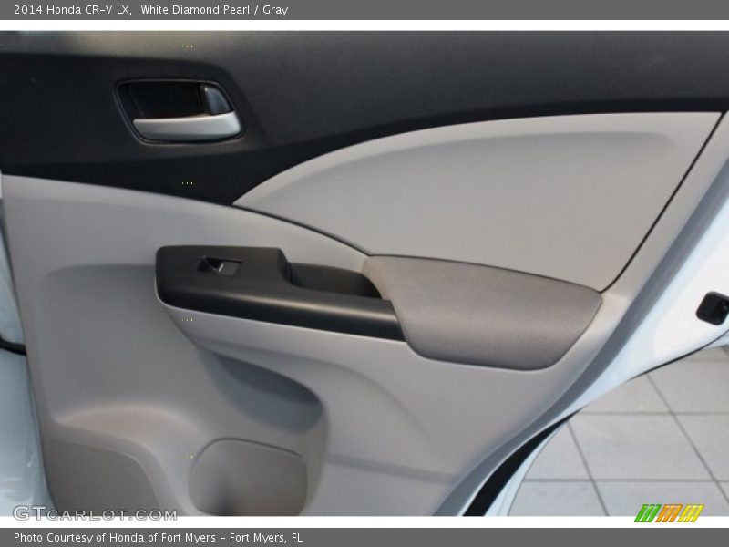 White Diamond Pearl / Gray 2014 Honda CR-V LX