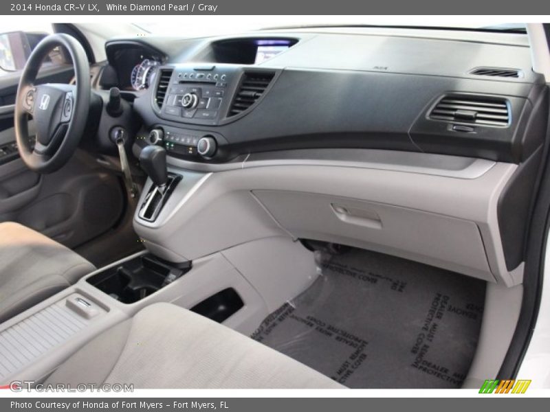 White Diamond Pearl / Gray 2014 Honda CR-V LX