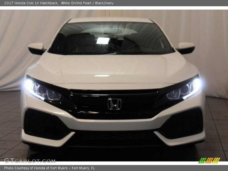 White Orchid Pearl / Black/Ivory 2017 Honda Civic LX Hatchback