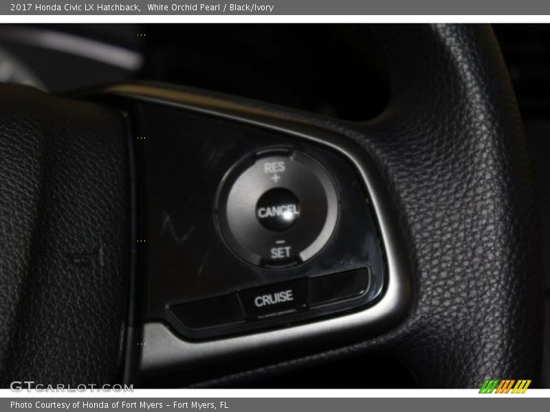 White Orchid Pearl / Black/Ivory 2017 Honda Civic LX Hatchback