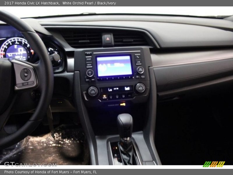 White Orchid Pearl / Black/Ivory 2017 Honda Civic LX Hatchback