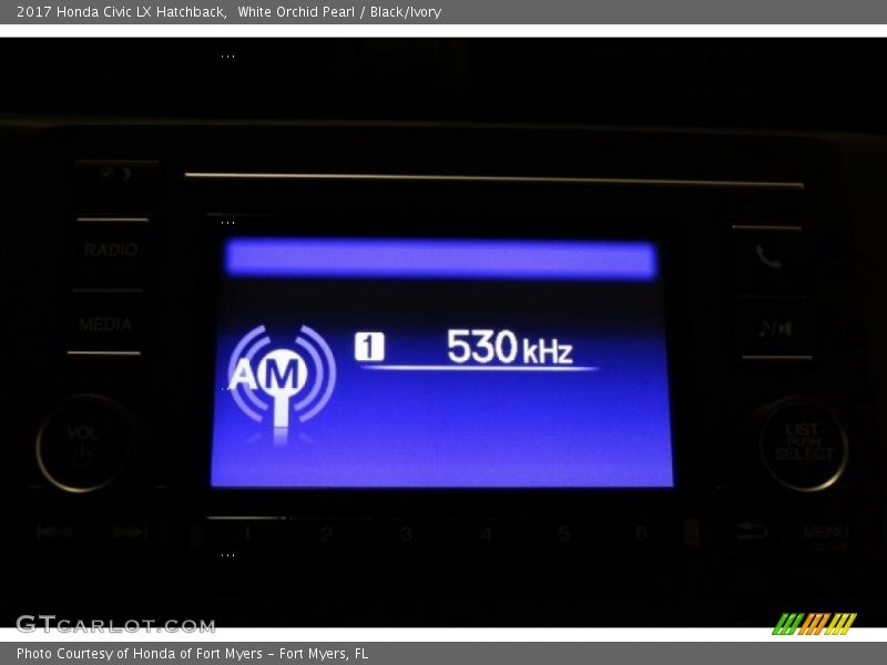 White Orchid Pearl / Black/Ivory 2017 Honda Civic LX Hatchback