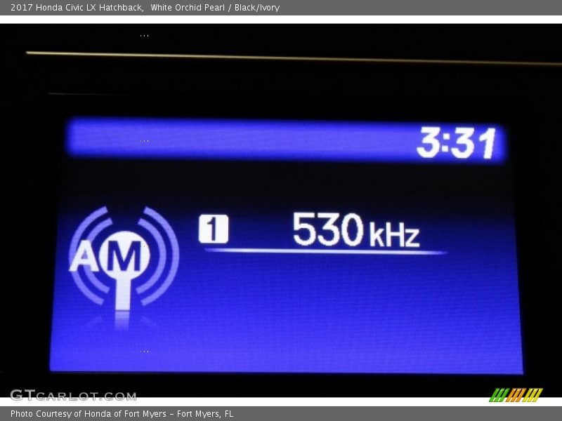 White Orchid Pearl / Black/Ivory 2017 Honda Civic LX Hatchback