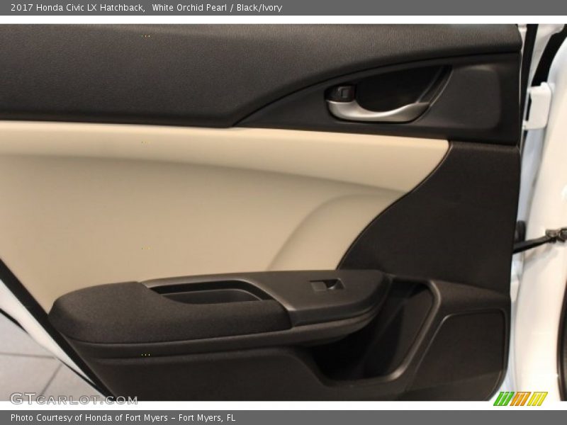 White Orchid Pearl / Black/Ivory 2017 Honda Civic LX Hatchback