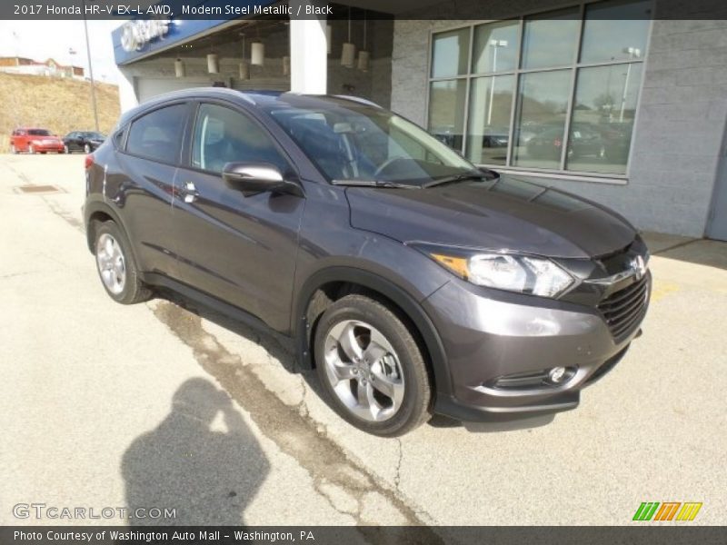 Modern Steel Metallic / Black 2017 Honda HR-V EX-L AWD