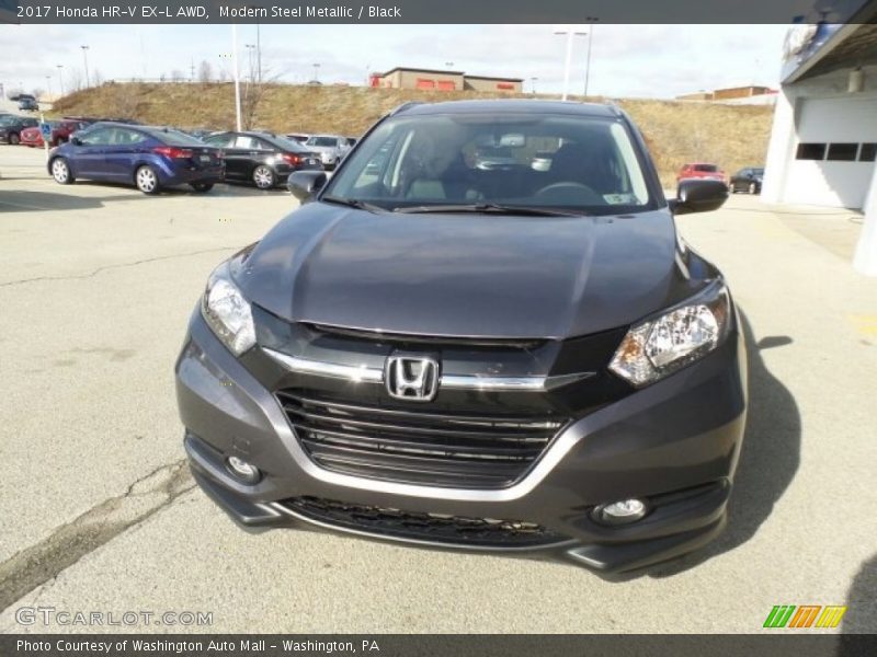 Modern Steel Metallic / Black 2017 Honda HR-V EX-L AWD