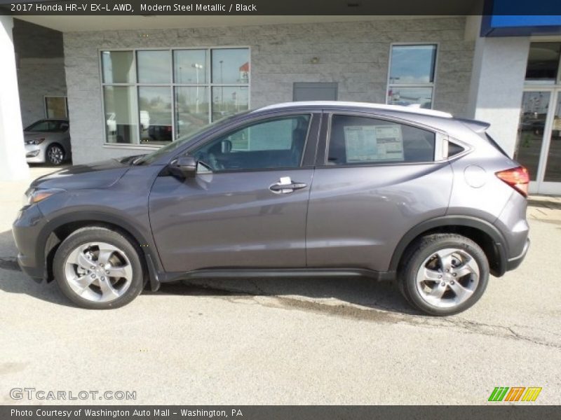 Modern Steel Metallic / Black 2017 Honda HR-V EX-L AWD