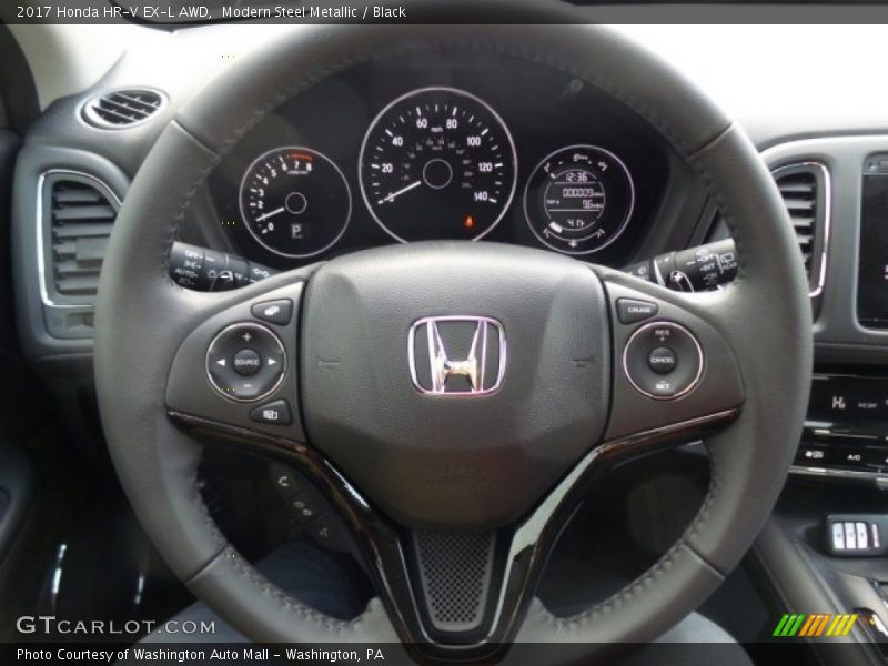 Modern Steel Metallic / Black 2017 Honda HR-V EX-L AWD